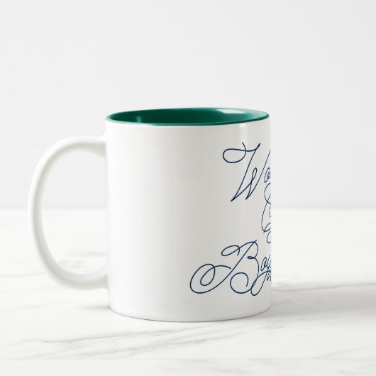 Werelds Okéste Vriend Grappige Schattige Liefdesci Tweekleurige Koffiemok (Links)