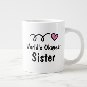 Werelds Okéste Zus Cute Grote Koffiemok Gift