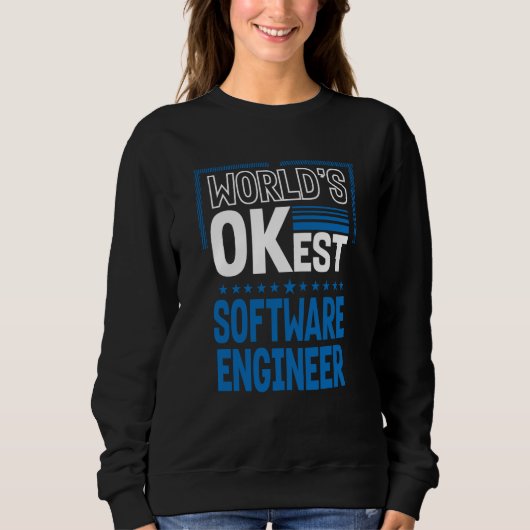 Werelds OKste Software Engineer Ontwikkelaar Humor Trui (Voorkant)