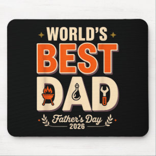 Werelds papa grill meester grappige bbq humor vade muismat