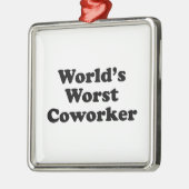 Wereld's slechtste collega metalen ornament (Links)