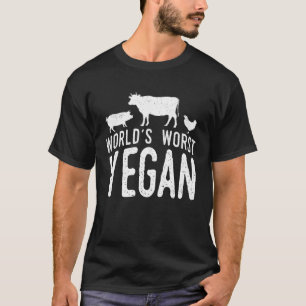 Werelds slechtste veganistische kolen grillen Stea T-shirt