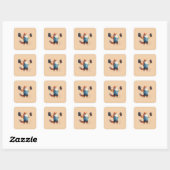 Werelds Sterkste Moeder Kat Sticker – Vierkante Sl (Vel)