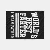 Werelds verder vader papa mannen grap fleece deken (Voorkant (Horizontaal))