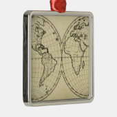 Wereldschets voor het dubbele halfrond metalen ornament (Rechts)