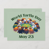 Wereldschildpad Briefkaart (Voorkant / Achterkant)