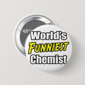 Wereldschimmigste chemicus ronde button 5,7 cm (Voorkant /achterkant)