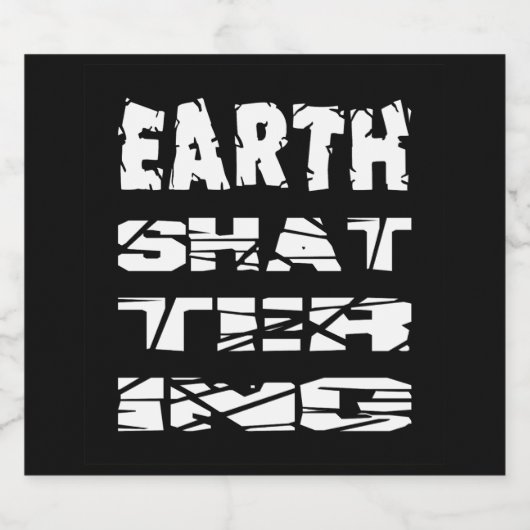 wereldschokkend bier etiket (Enkel label)