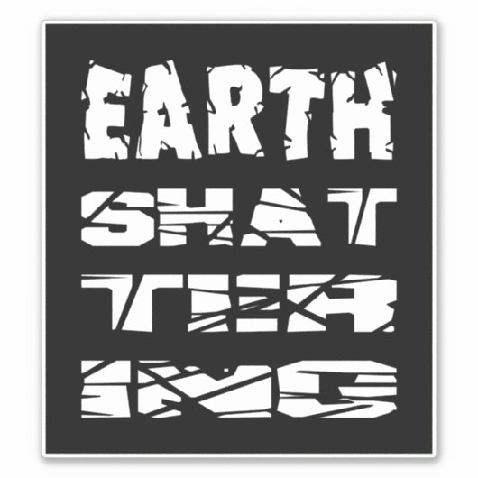 wereldschokkend sticker (Voorkant)