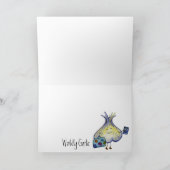 Wereldse knoflook, blanco wenskaart kaart (Binnen)