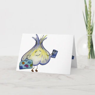 Wereldse knoflook, blanco wenskaart kaart
