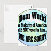 wereldsorry2 briefkaart (Voorkant / Achterkant)