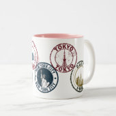 Wereldstads Paspoort Stempel Mok – Vintage ReisCad (Voorkant rechts)