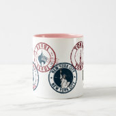Wereldstads Paspoort Stempel Mok – Vintage ReisCad (Center)