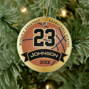 Wereldste Basketball Player DIY Text Cera Keramisch Ornament