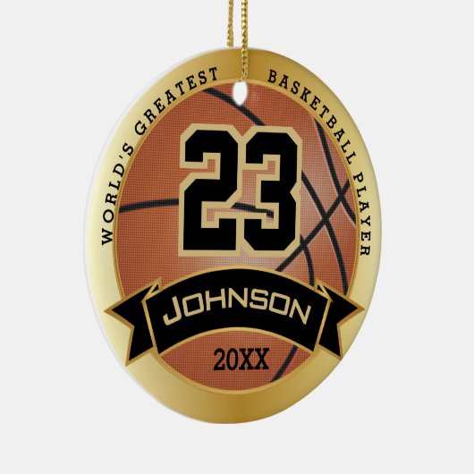 Wereldste Basketball Player | DIY Text Cera Keramisch Ornament (Rechts)