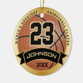 Wereldste Basketball Player | DIY Text Cera Keramisch Ornament (Links)