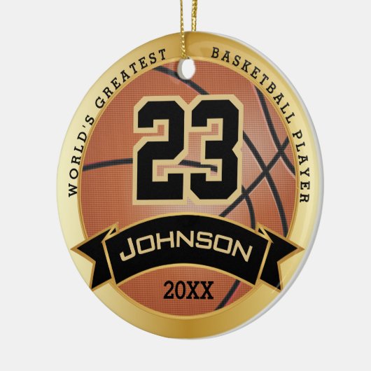 Wereldste Basketball Player | DIY Text Cera Keramisch Ornament (Links)
