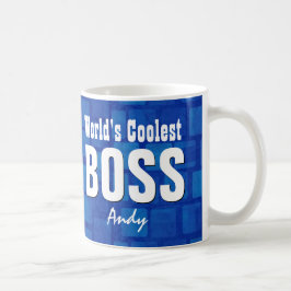 Wereldste BOSS Blue Bricks Custom Name V21D Koffiemok