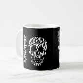 Wereldste BOSS Zebra Skulls V07B Koffiemok (Voorkant links)