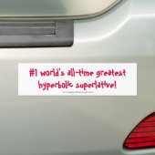 'Wereldste' bumpersticker (Op auto)