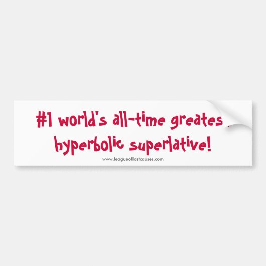'Wereldste' bumpersticker (Voorkant)