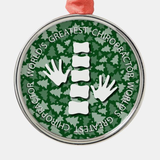 Wereldste Chiropractor {Groene} Ornament (Voorkant)