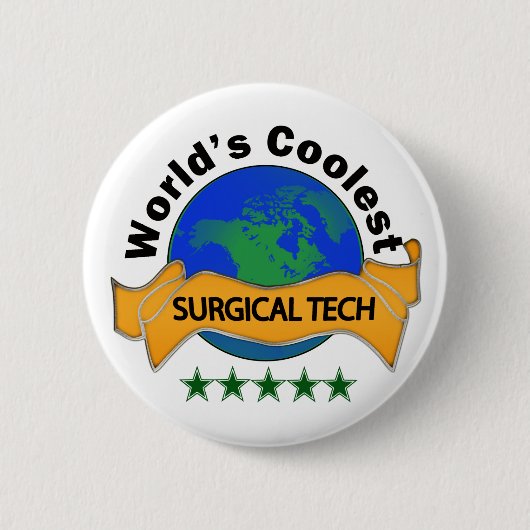 Wereldste chirurgische techniek ronde button 5,7 cm (Voorkant)