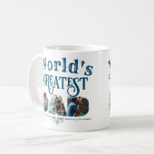 Wereldste DAD met 3 fotoframes Koffiemok (Voorkant links)