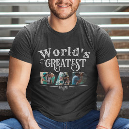 Wereldste DAD met 3 fotoframes T-shirt