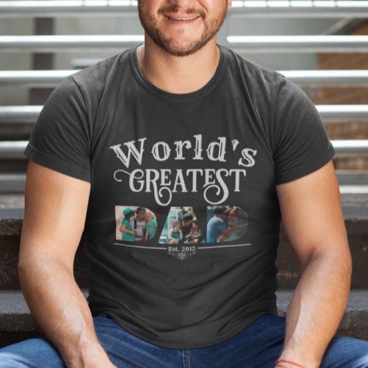 Wereldste DAD met 3 fotoframes T-shirt