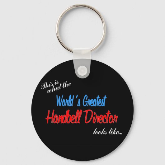 Wereldste directeur van Handbel Sleutelhanger (Voorkant)