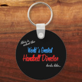 Wereldste directeur van Handbel Sleutelhanger (Voorkant)
