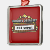 Wereldste FBI-agent Metalen Ornament (Links)