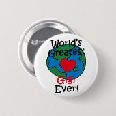 Wereldste Gigi Heart Ronde Button 5,7 Cm (Voorkant /achterkant)