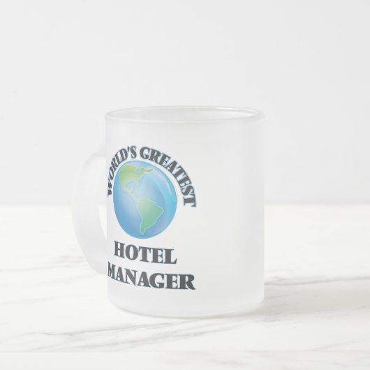 Wereldste Hotelmanager Matglas Koffiemok (Voorkant links)