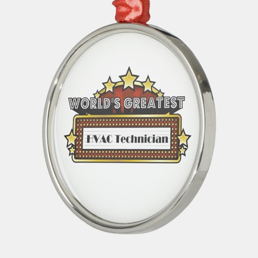 Wereldste HVAC-technicus Metalen Ornament (Links)