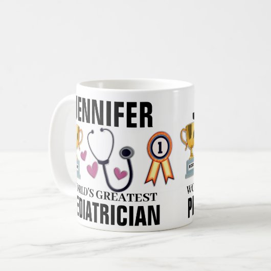 Wereldste kinderarts koffiemok (Voorkant links)