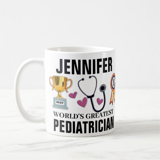 Wereldste kinderarts koffiemok (Links)