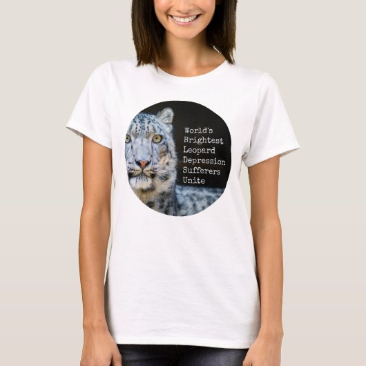 Wereldste luipaarddepressie t-shirt (Voorkant)