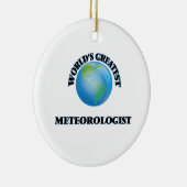 Wereldste meteoroloog keramisch ornament (Rechts)