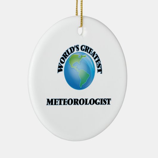 Wereldste meteoroloog keramisch ornament (Rechts)