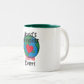 Wereldste Nana Heart Tweekleurige Koffiemok (Voorkant rechts)