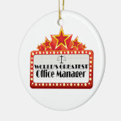 Wereldste Office Manager Keramisch Ornament (Links)