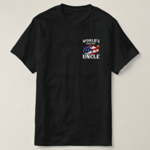 Wereldste Oom-Amerikaanse Vlag Dag T-shirt