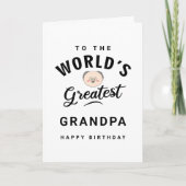 Wereldste opa Typografie Happy Birthday Kaart (Voorkant)