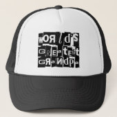Wereldste opa-typografie trucker pet (Voorkant)
