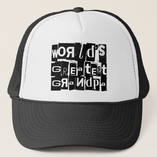 Wereldste opa-typografie trucker pet (Voorkant)