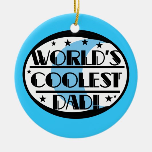 Wereldste pap-cadeautjes keramisch ornament (Voorkant)