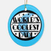 Wereldste pap-cadeautjes keramisch ornament (Links)